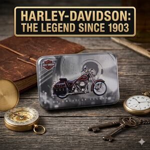Harley-Davidson 95th Anniversary Sealed Playing Card Set in Tin